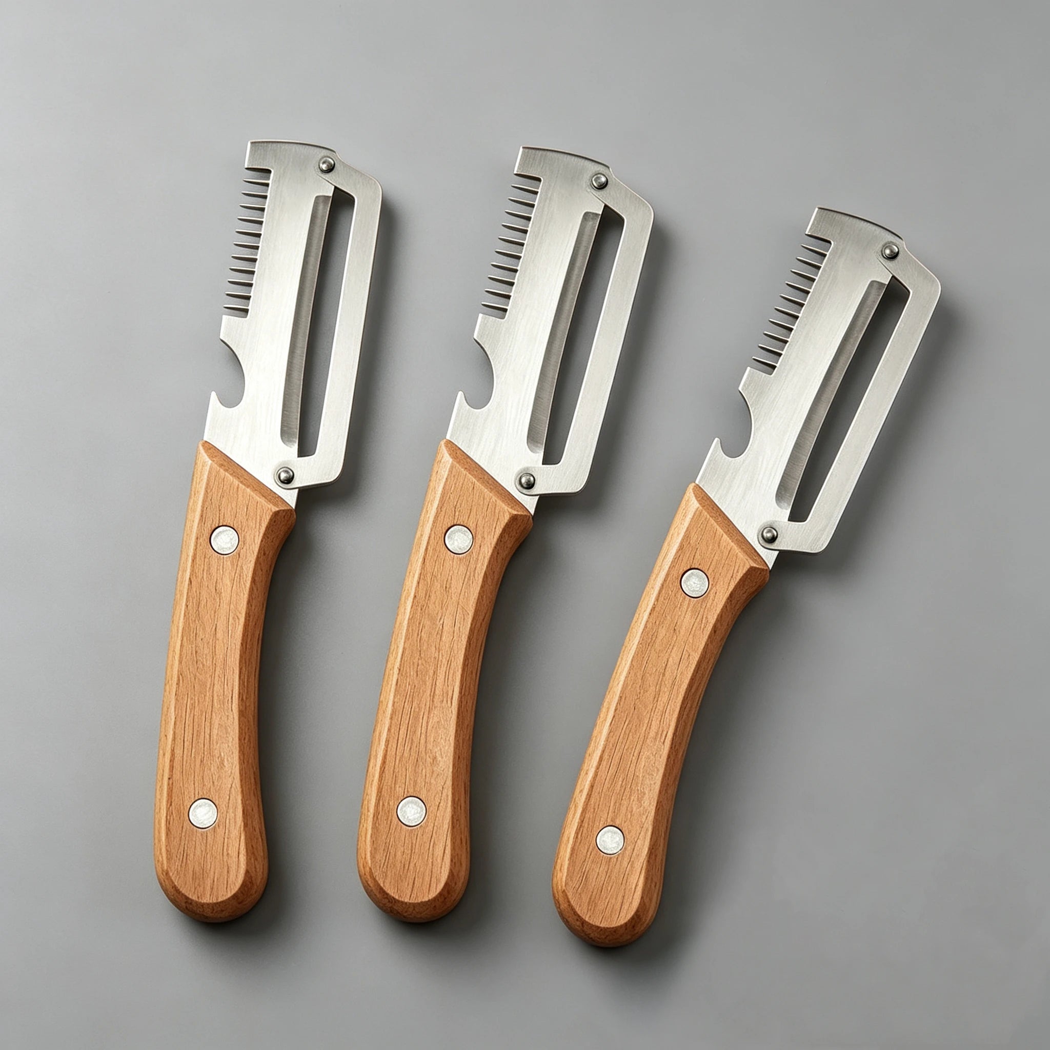 3-in-1 Multifunction Stainless Steel Peeler – Vegetable & Fruit Peeler, Slicer and Shredder Kitchen Tool