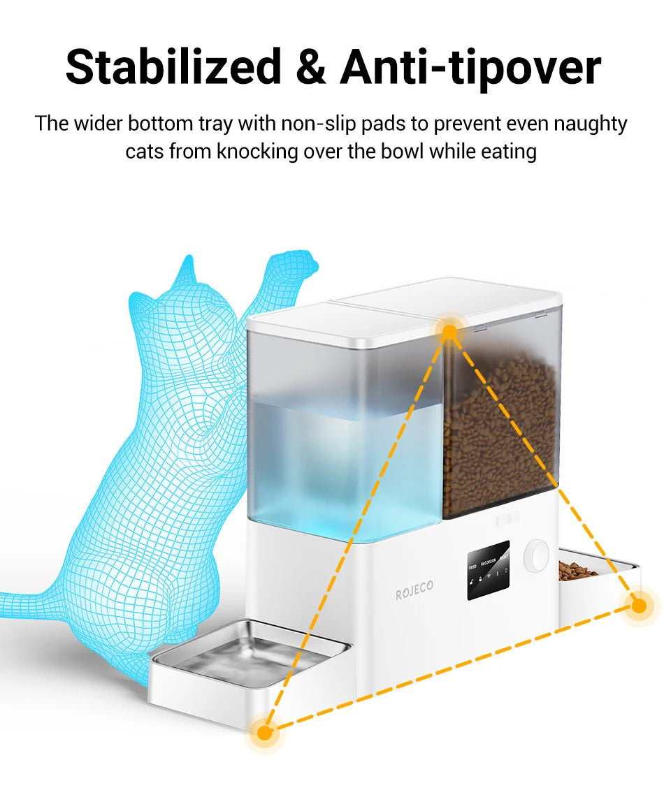 8.5L Smart Automatic Pet Feeder & Gravity Water Dispenser – Wi-Fi Food Station