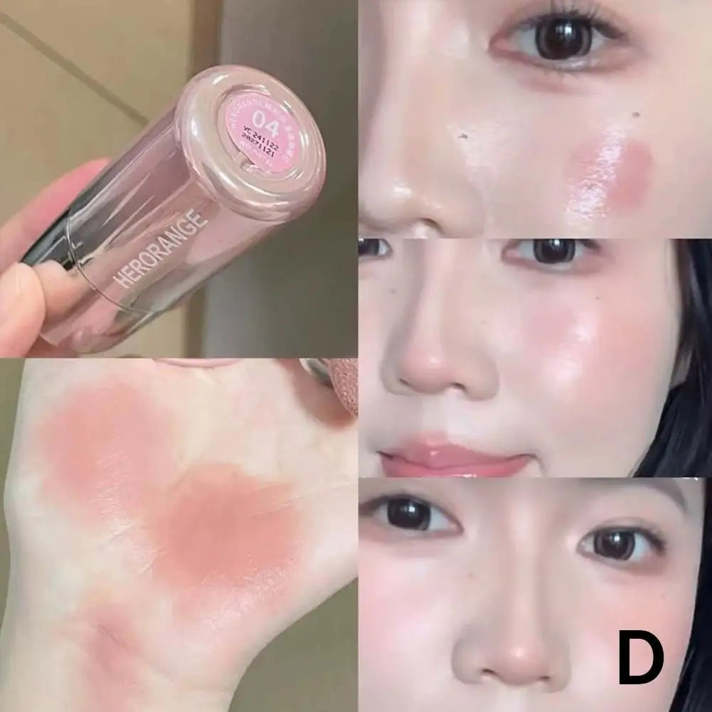 Blush Liquide Visage — Texture Mousse Lisse pour Joues et Yeux, Fini Mat et Pailleté, Stick Waterproof pour Contour et Highlight, Maquillage Complet