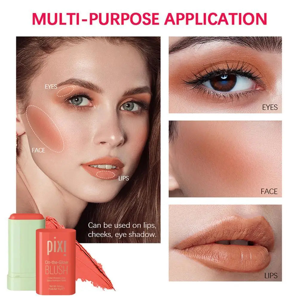 Blush stick nude naturel – Blush crème pour joues et lèvres, formule modulable à fini velouté – Facile à estomper pour un maquillage harmonieux