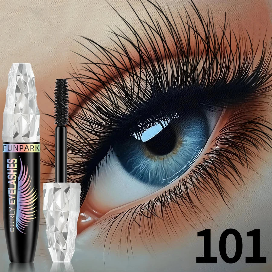 Mascara 5D 9 couleurs grands yeux waterproof épais allongeant recourbant fibres liquide extensions cils maquillage