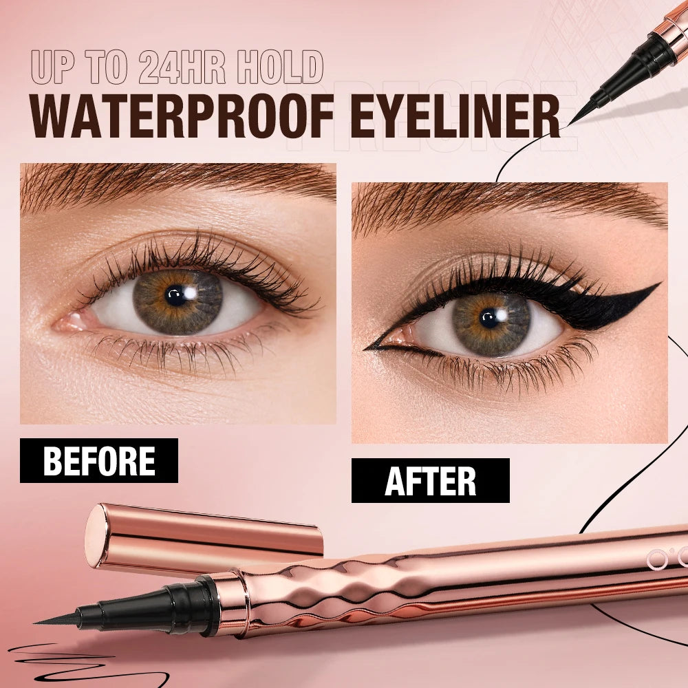 Eyeliner Liquide Noir — super waterproof, longue tenue, facile à appliquer, maquillage des yeux
