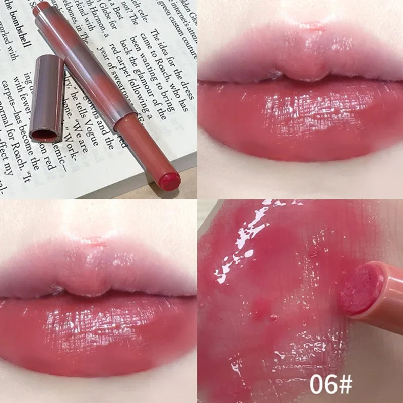 Rouge à Lèvres Gelée Fraise – Hydratant, Gloss Transparent, Non Collant, Teinte Brillante, Maquillage Coréen