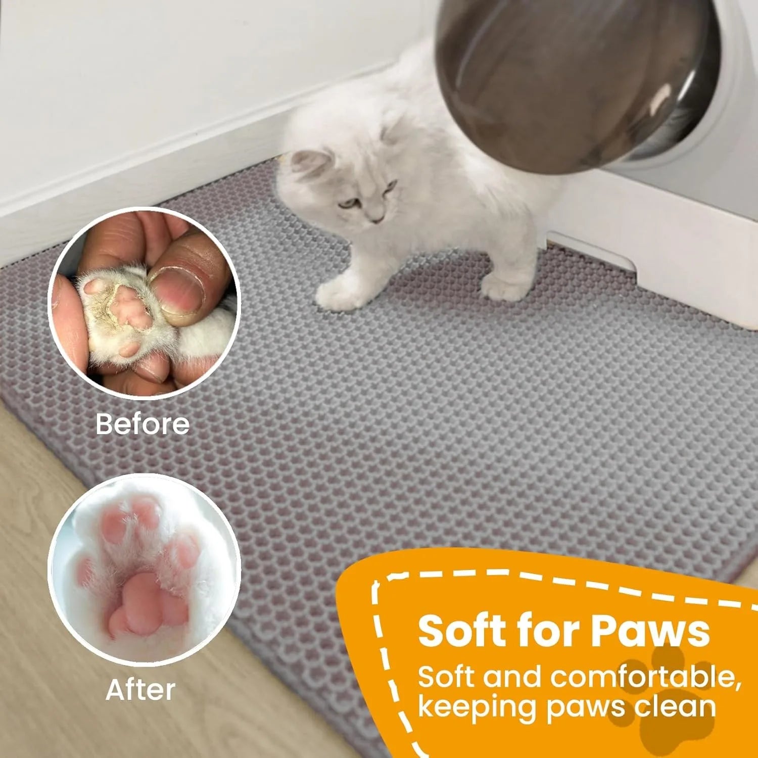 Large Double-Layer Cat Litter Mat – Waterproof Non-Slip Litter Trap