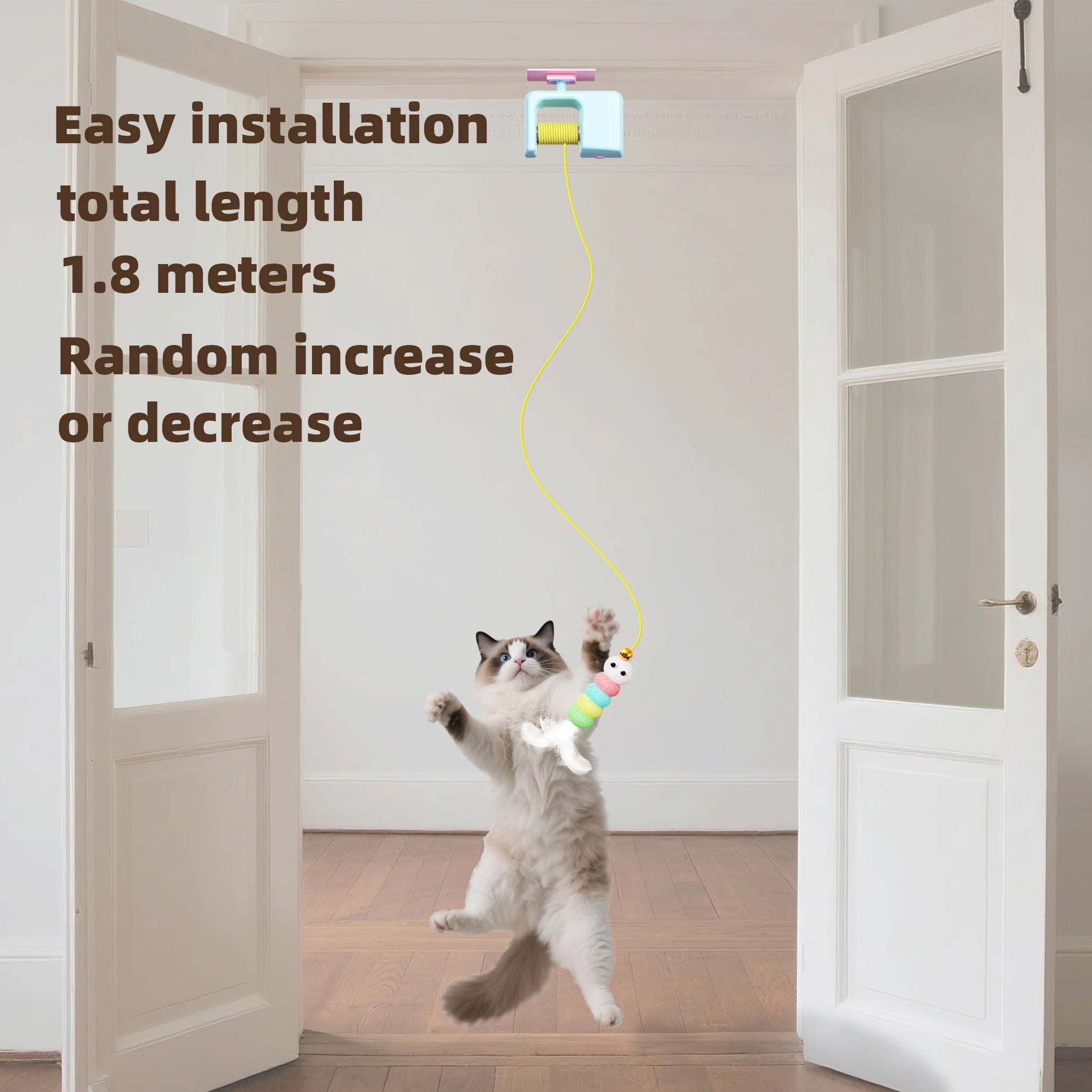 Rechargeable Interactive Flying Bird Cat Toy – Automatic Hanging Door Teaser