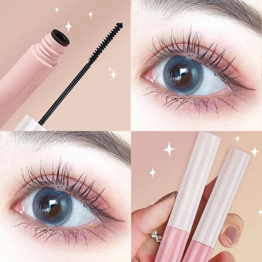 Mascara waterproof longue tenue allongeant, recourbant, fin et volumisant anti-bavure base