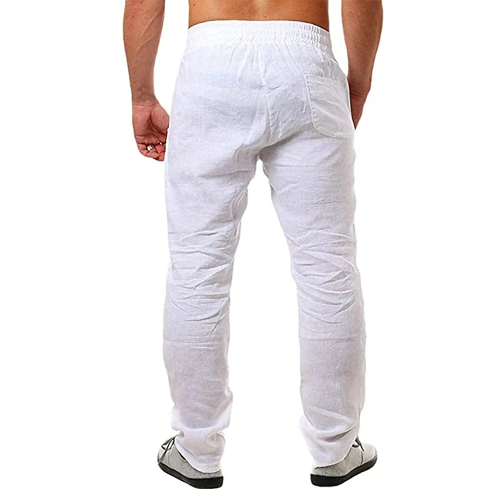 Pantalon Homme Coton et Lin – Respirant, Élégant et Confortable
