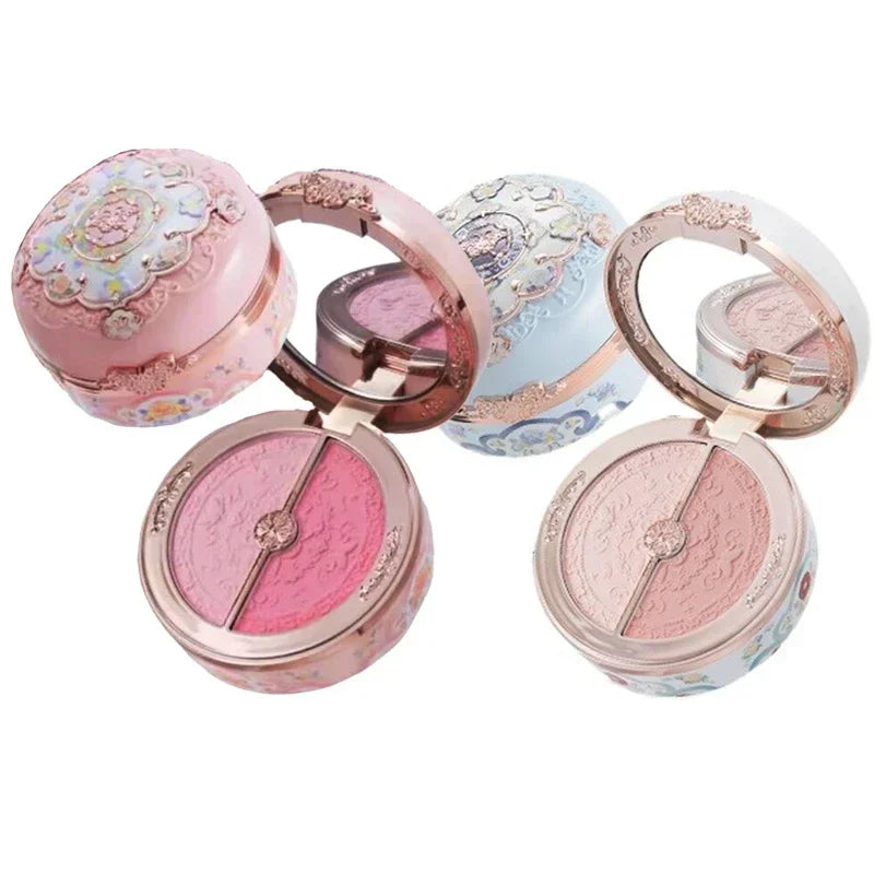 Blush — Duo Rouge, Boîte de Blush, Pour Peaux Foncées, Teinte Pêche pour Joues, Fini Mat