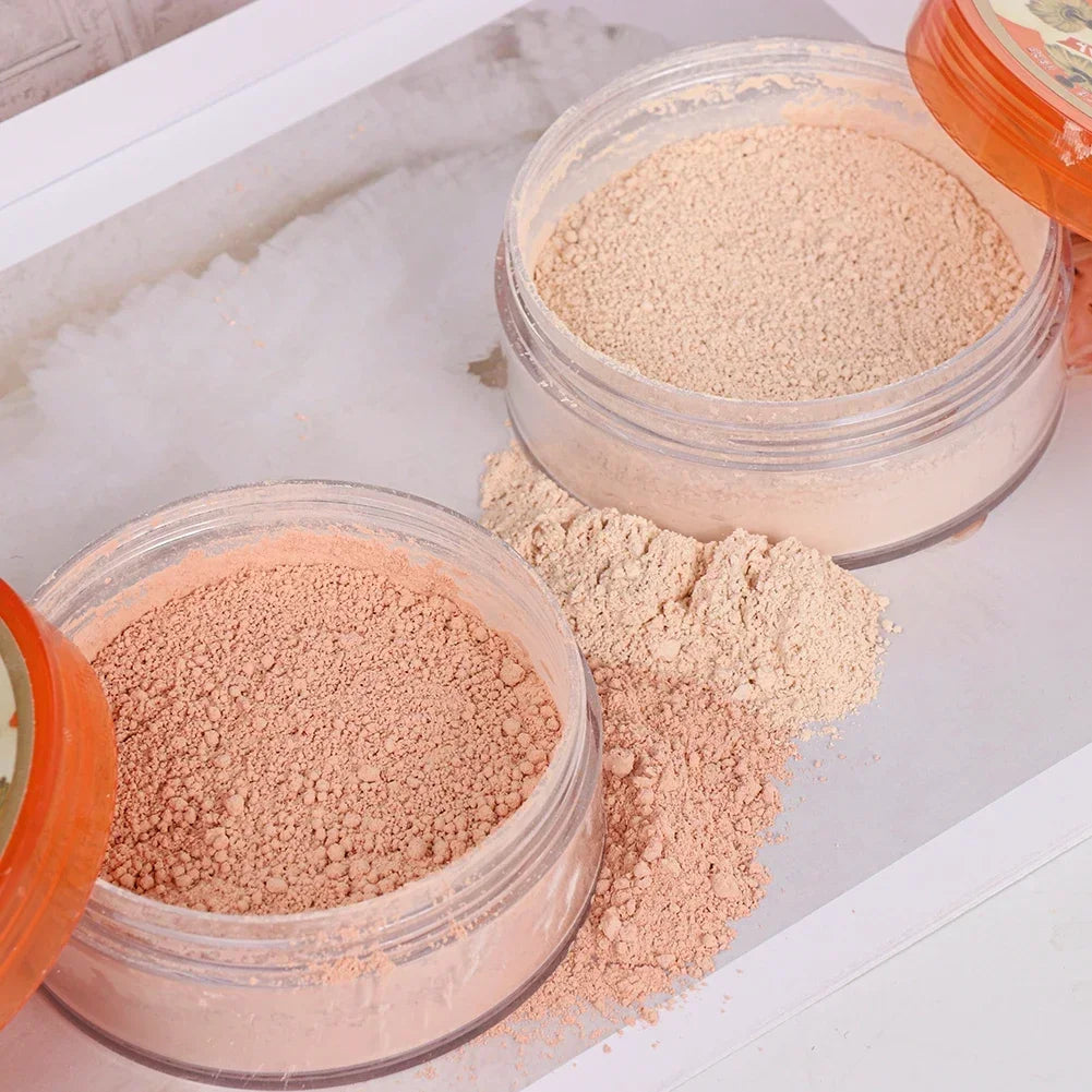Poudre minérale waterproof pour le visage – Contrôle de l’huile, poudre fixante translucide, haute couvrance, maquillage pour femmes
