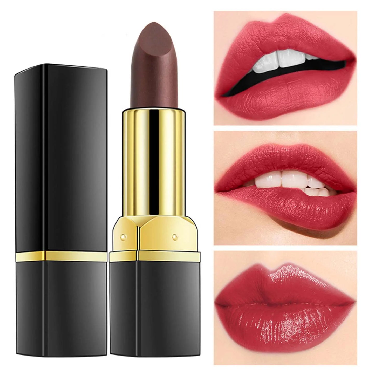 « Rouge à lèvres changeant de couleur – Waterproof, bleu qui devient rose, hydratant »