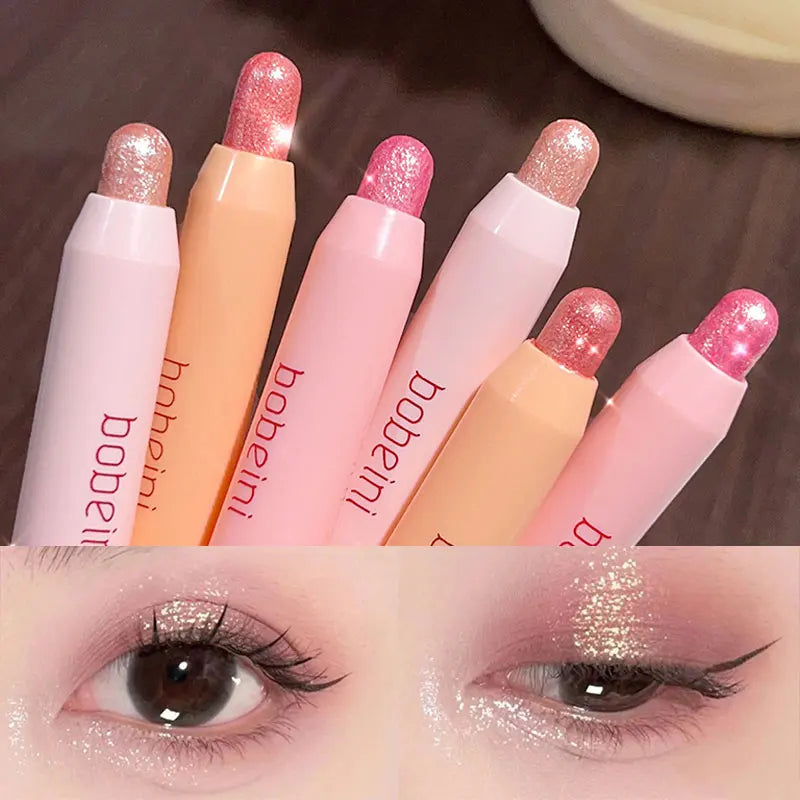 Crayon ombre à paupières pour le contour des yeux, crayon ombre à paupières nacré non baveux, bâtonnet illuminateur