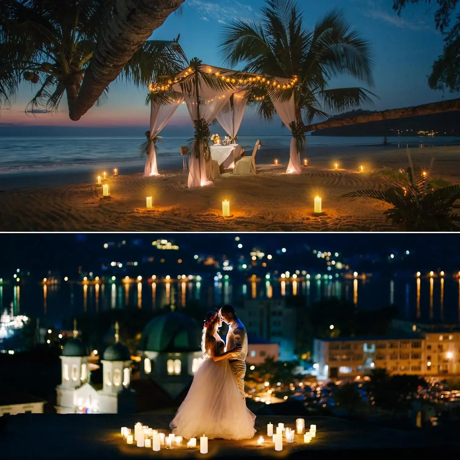 LED Flameless Flickering Candles Set (6–120 PCS) – Battery Operated Candles for Weddings & Events