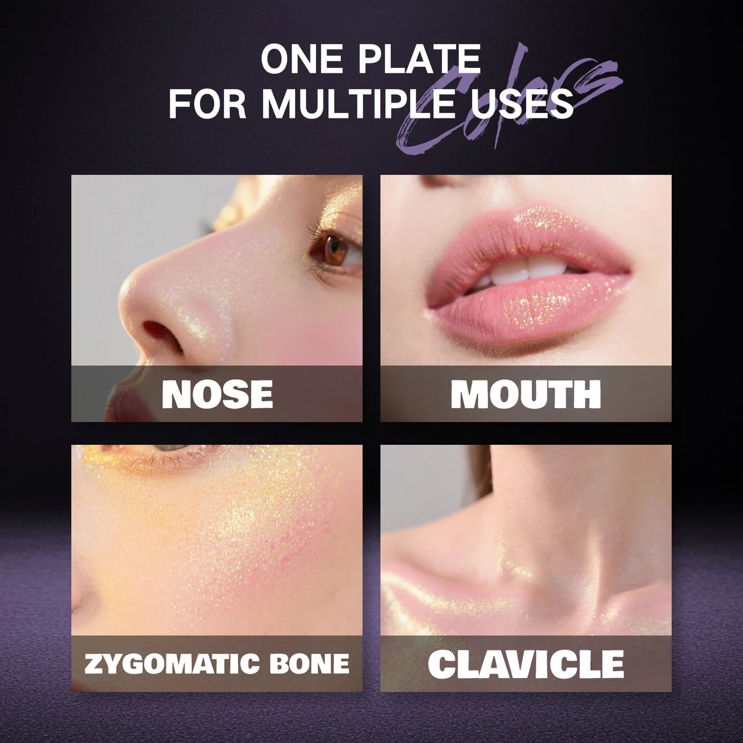 **« Palette fards à paupières  4 couleurs – Vegan, scintillant et longue tenue »**