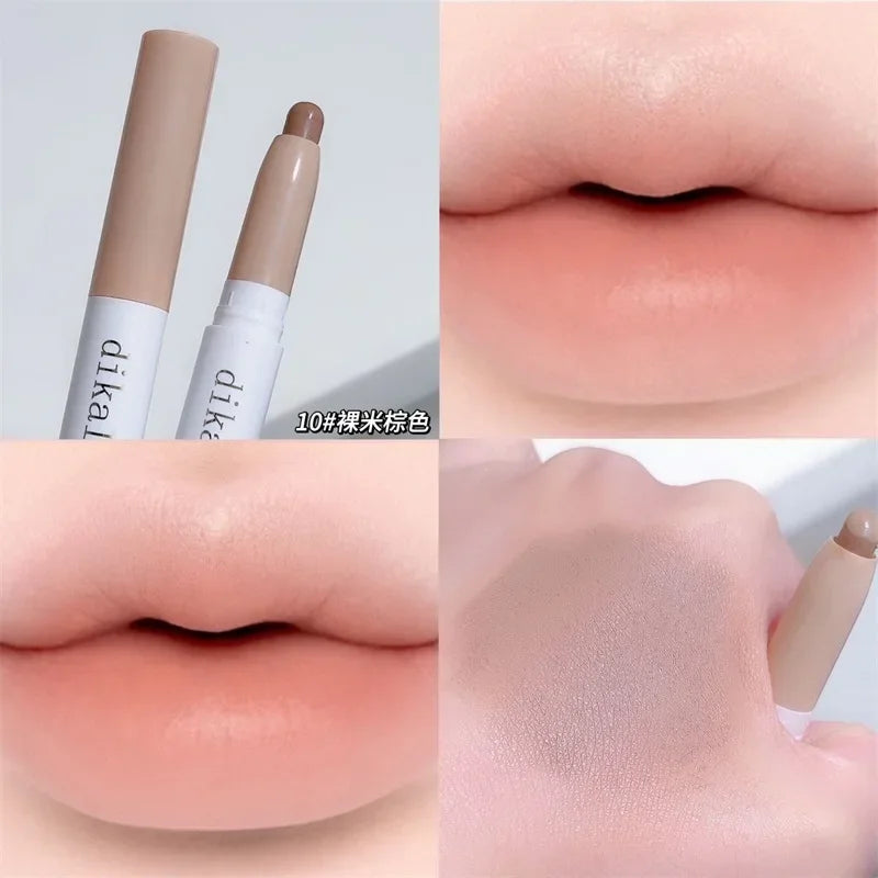 Crayon à Lèvres Mat Waterproof – Nude et Corail Rose, Contour, Longue Tenue, Anti-Transfert, Maquillage des Lèvres