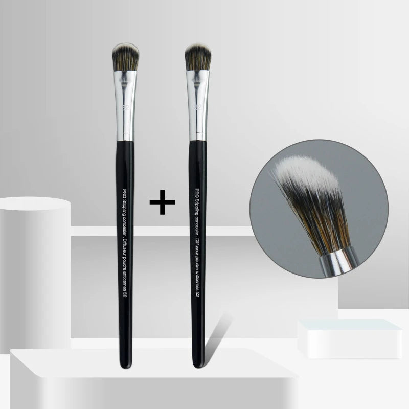 Pinceau de fond de teint professionnel  tête de balai fond de teint liquide ombre correcteur pinceaux femmes visage Base maquillage outils de beauté