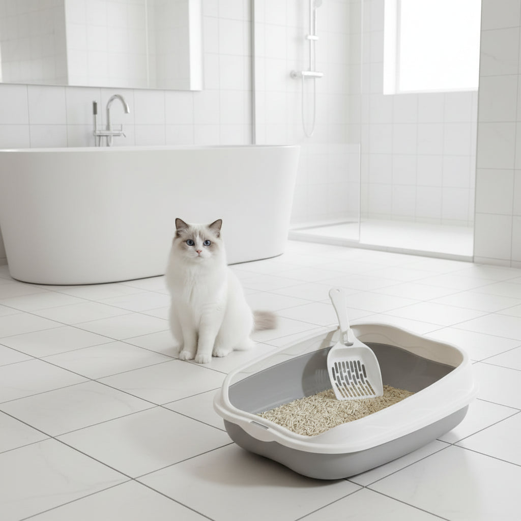 KittyComfort™ | Open-Top Litter Box for Cats