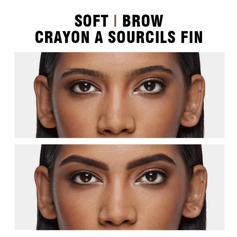Crayon sourcils double embout rotatif 1,5 mm waterproof avec brosse