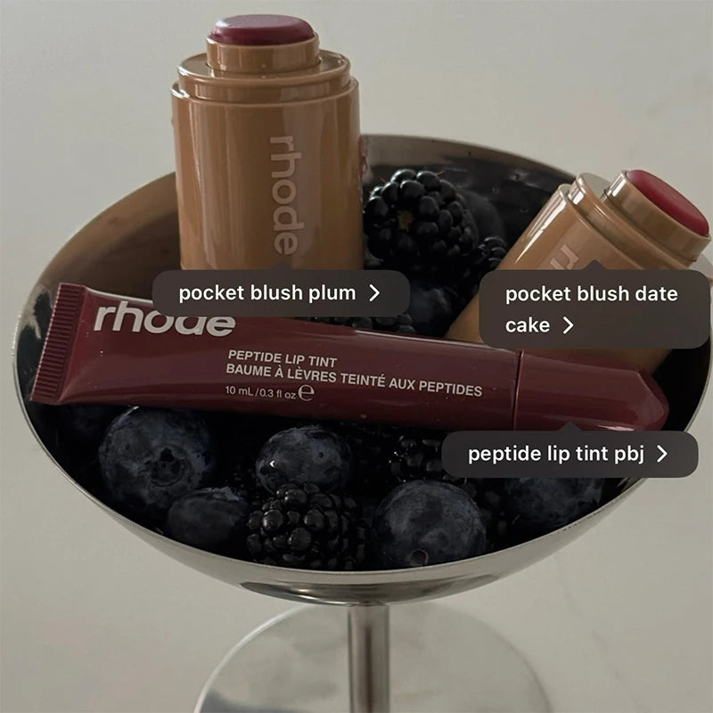 Gloss à Lèvres Épicé, Blush Stick Portable, Waterproof, Non Décolorant, Hydratant, Rouge à Lèvres