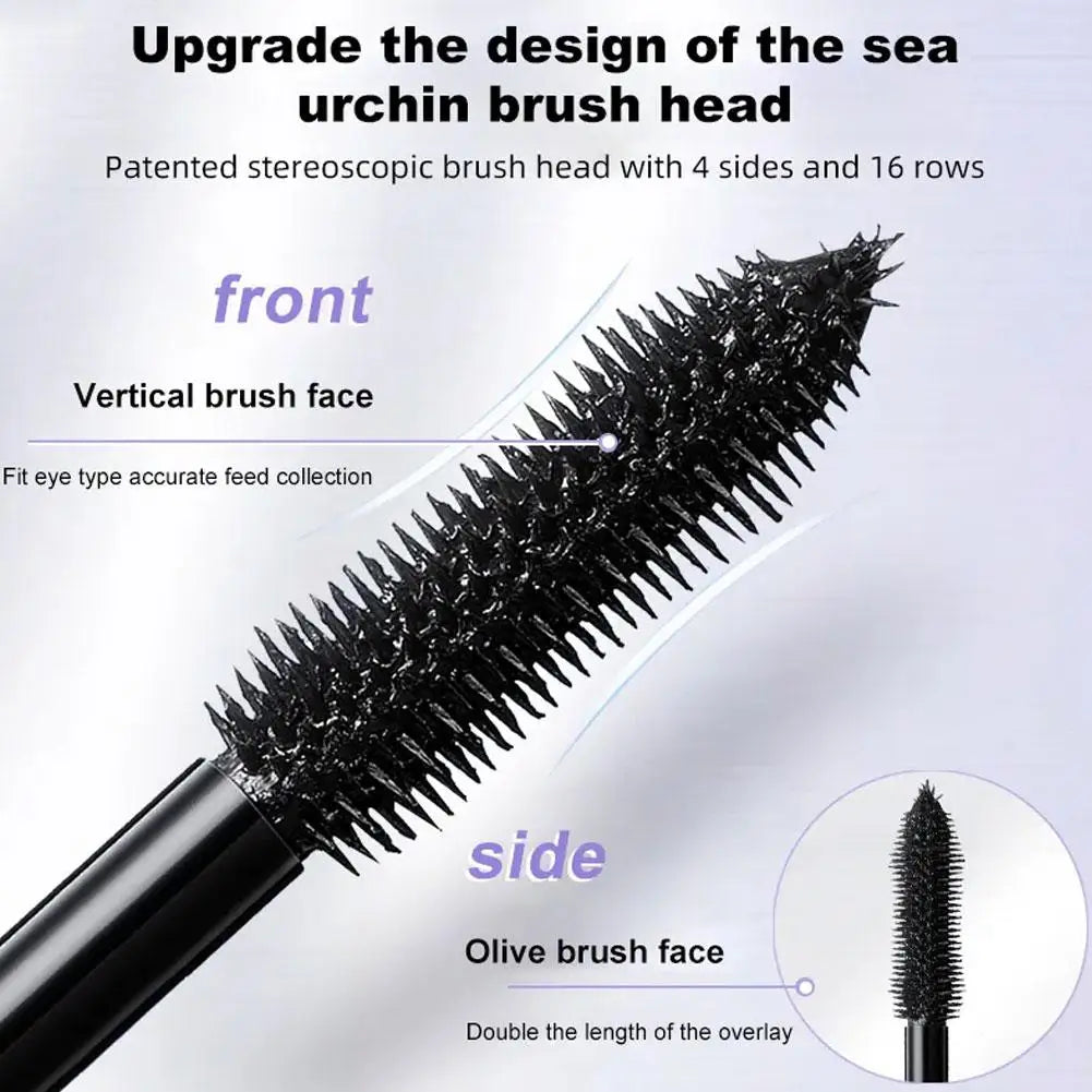 Mascara fibres de soie mat waterproof séchage rapide brosse ultra-fine allongeant et recourbant cils brun et noir nouveauté