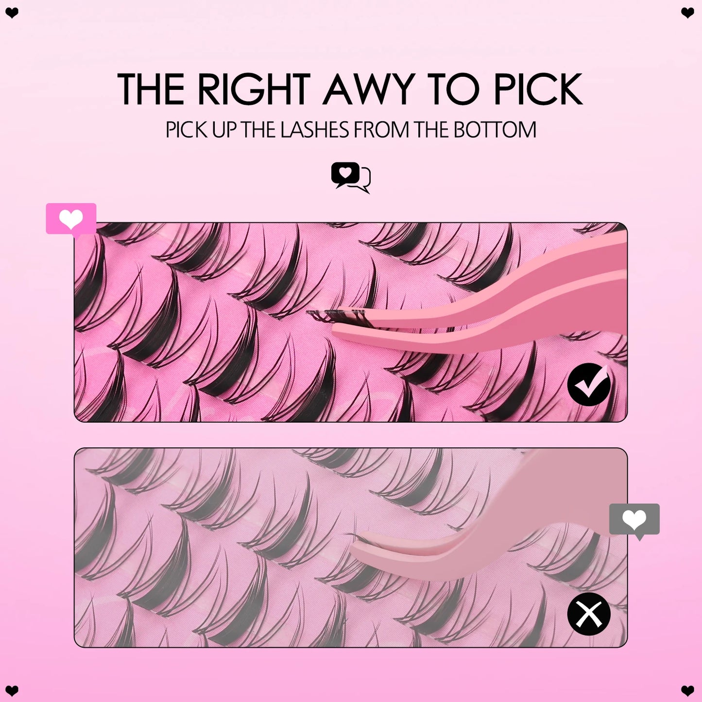 Faux-cils style manga kit cils individuels look humide pointus clair style anime