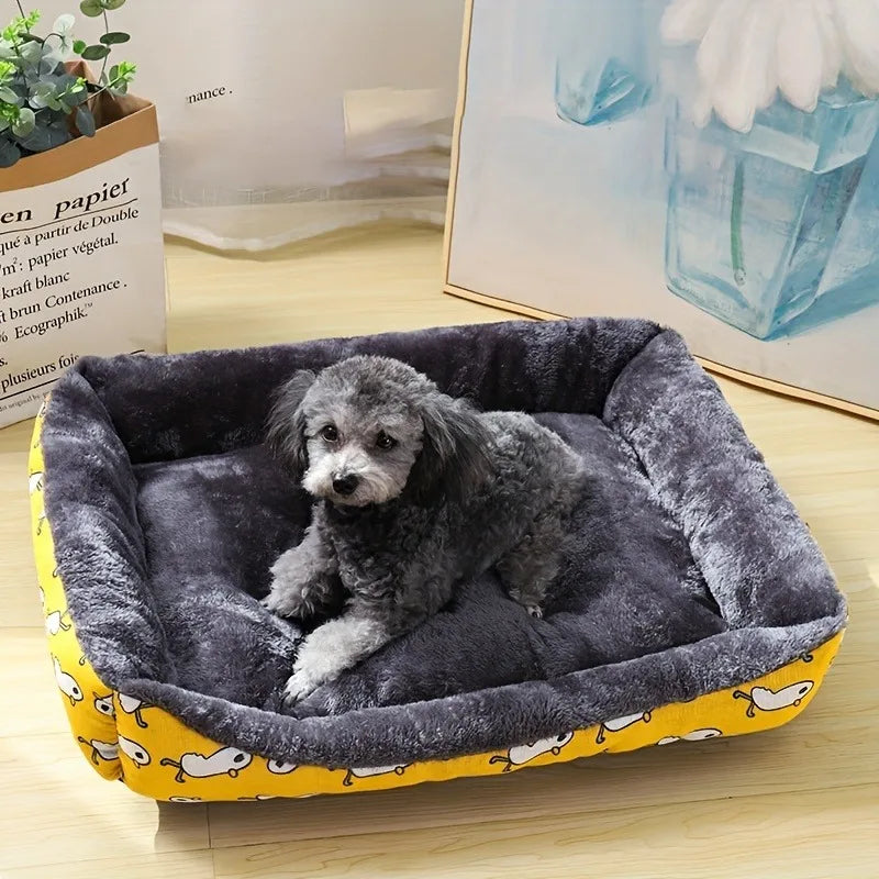 Plush Pet Sofa Bed – Warm Cushion Mat for Dogs & Cats