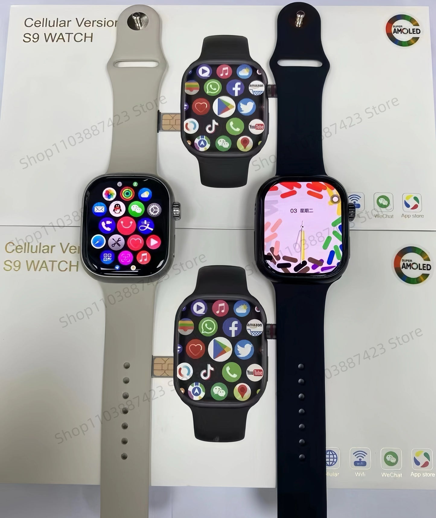 Montre CD99 X 5G smartwatch 2,29 pouces AMOLED 5G LTE montre intelligente avec 180 °   Caméra rotative GPS WiFi emplacement pour carte SIM surveillance de la santé