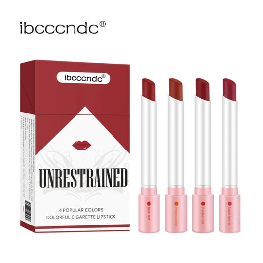 Set 4 Pièces Rouge à Lèvres Waterproof – Longue Tenue, Fini Mat Transparent, Cadeau Idéal Saint-Valentin