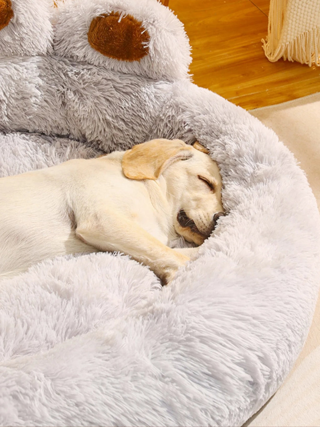 Fluffy Plush Pet Bed – Warm Sofa Bed for Dogs & Cats