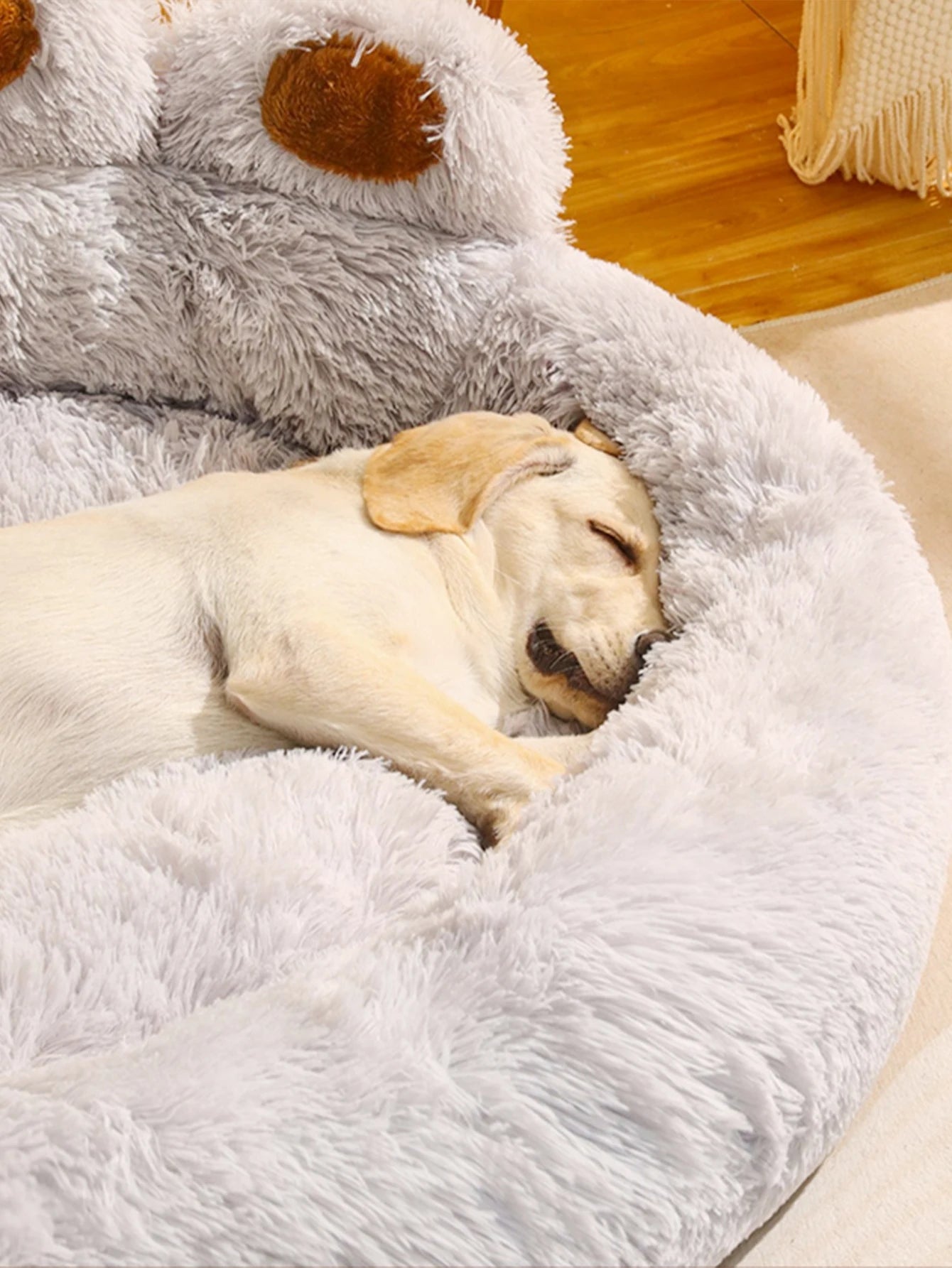 Fluffy Plush Pet Bed – Warm Sofa Bed for Dogs & Cats