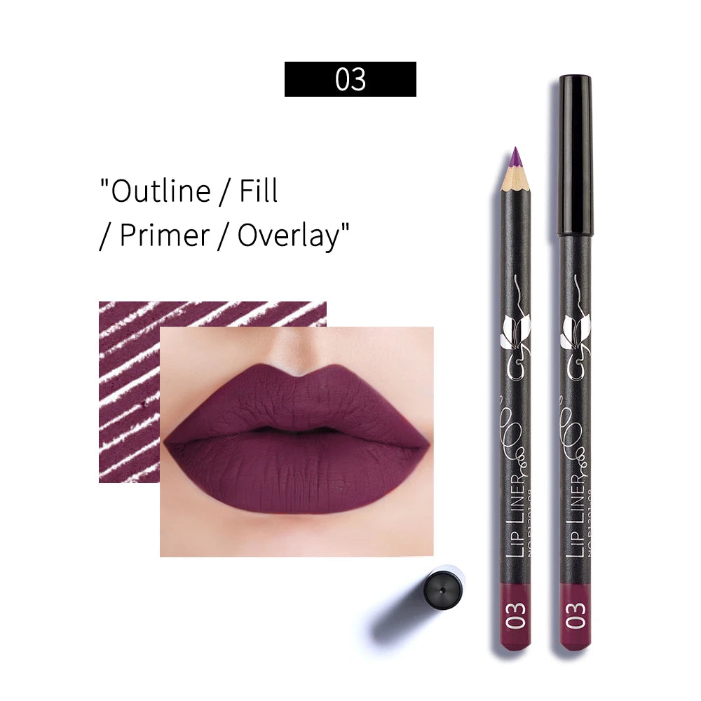 Crayon à Lèvres Mat Professionnel – Waterproof, Longue Tenue, Lisse, Teinte Naturelle Nude, 1 Pièce, Outil Cosmétique