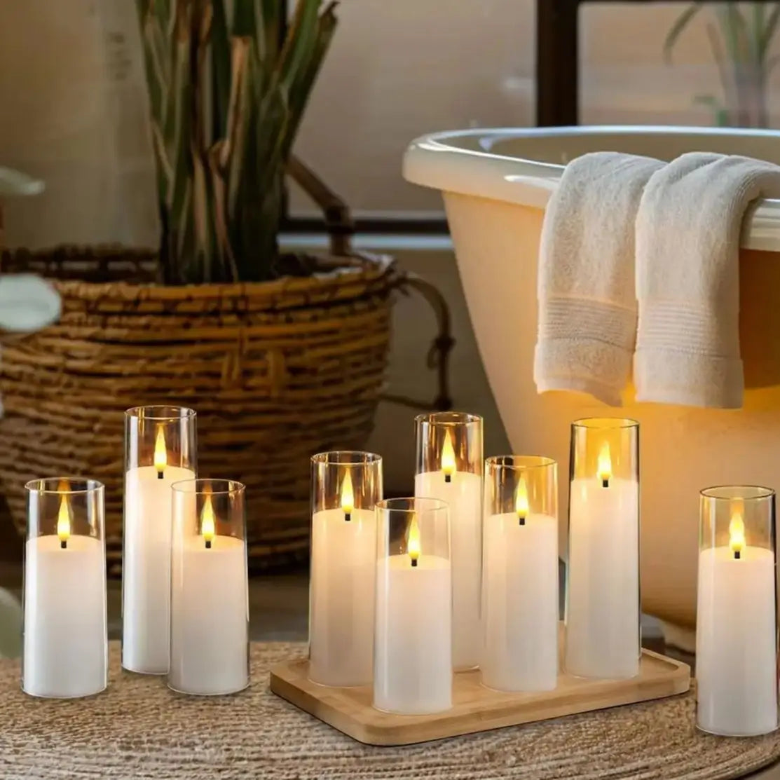 LED Flameless Tea Light Candles (6–90 PCS) – Flickering Acrylic Cup Candles for Weddings & Events