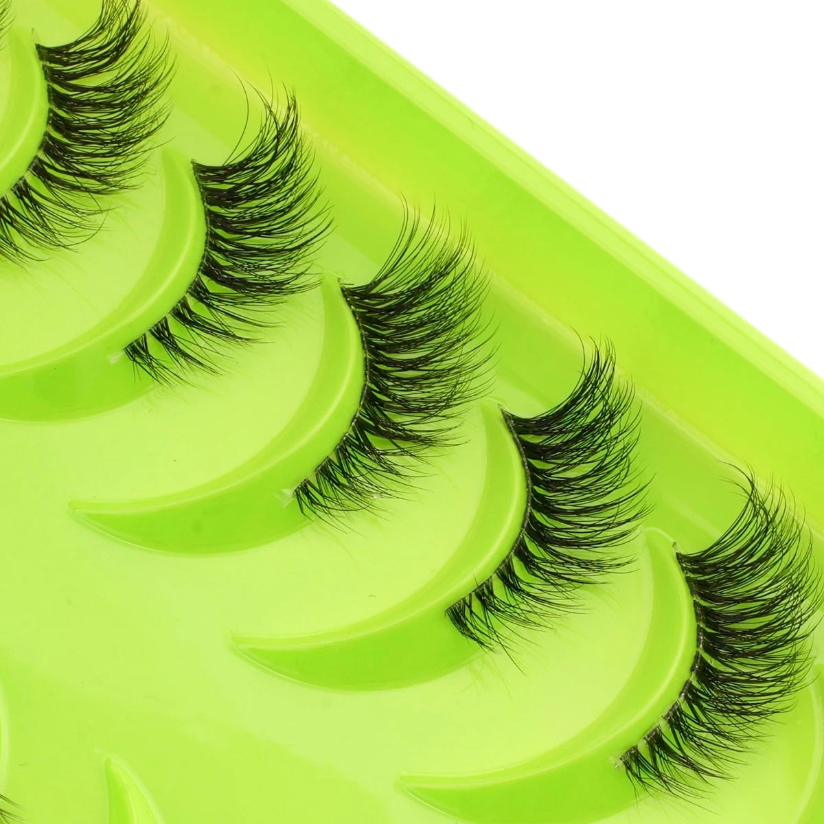 Nouveaux demi-cils – 3 à 10 paires, cils naturels 3D style Cat Eye, tige transparente – Extensions de faux cils pour maquillage