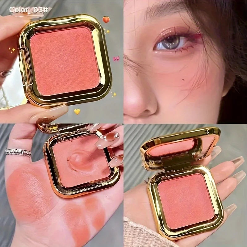 Blush crème pailleté fin – Effet stéréo, mat et perlé, couleur naturelle longue tenue – Contouring du visage
