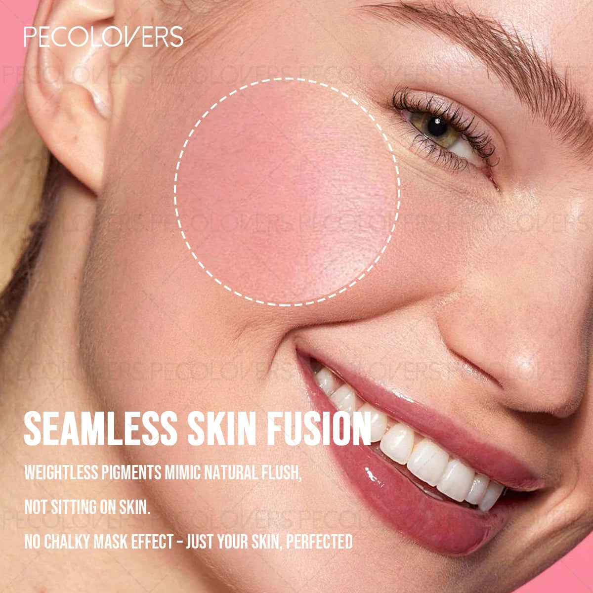 Palette de Blush 1 pièce — Résistante à l’Eau, Teinte Rose, Facile à Appliquer, Effet Maquillage 3D Naturel, Fini Mat, Nuances de Rouge