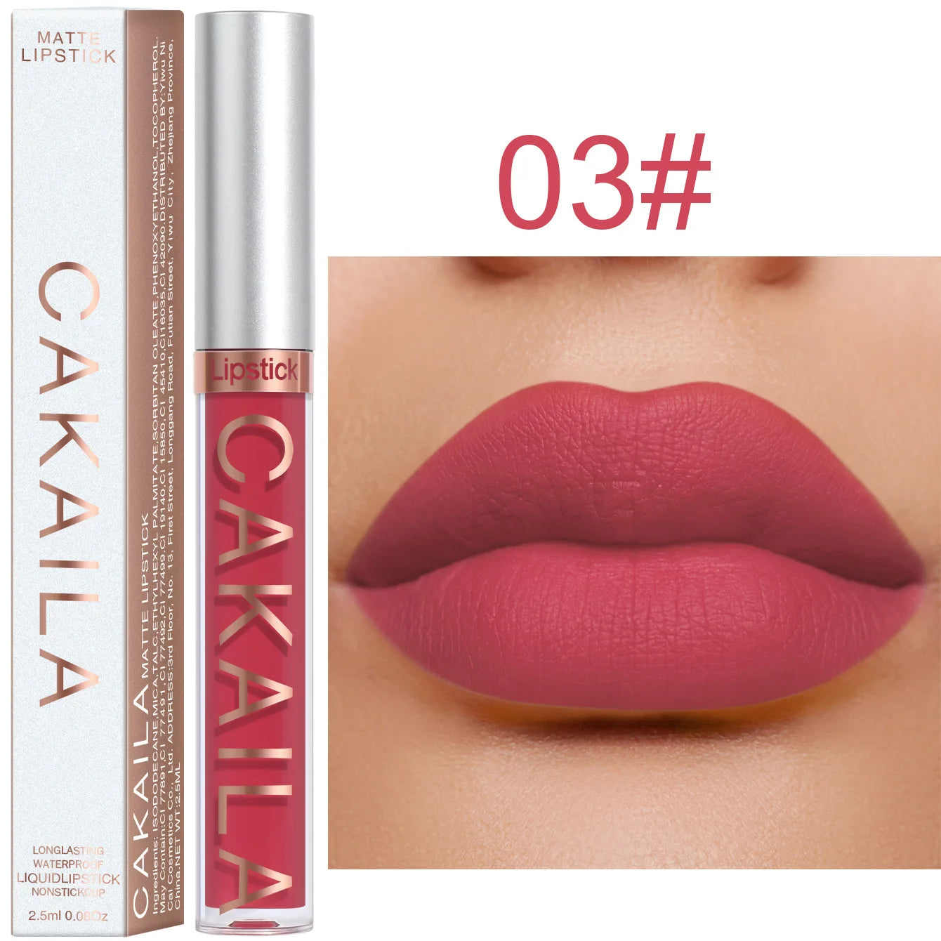 Rouge à lèvres 18 couleurs – Finition mate | Waterproof et non collant | Gloss longue tenue pour lèvres élégantes