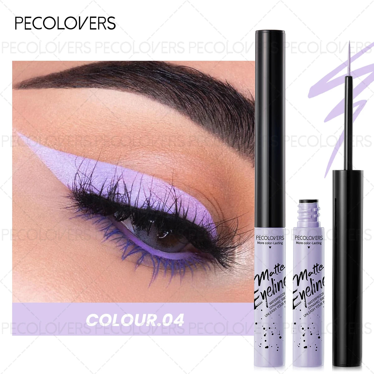 1 crayon eyeliner liquide mat waterproof longue tenue, sans bavure, idéal pour les cadeaux de Noël, Halloween et Thanksgiving.