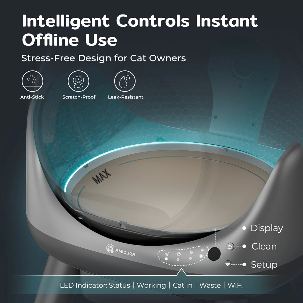 80L Smart Self-Cleaning Cat Litter Box – Automatic App-Controlled Litter Box