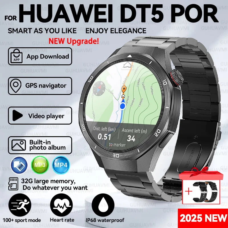 Montre connectée HUAWEI GT 5 Pro, mémoire de 32 go, AGPS Beidou, Navigation, écran saphir, vidéo HD, appel Bluetooth, nouveauté 2025