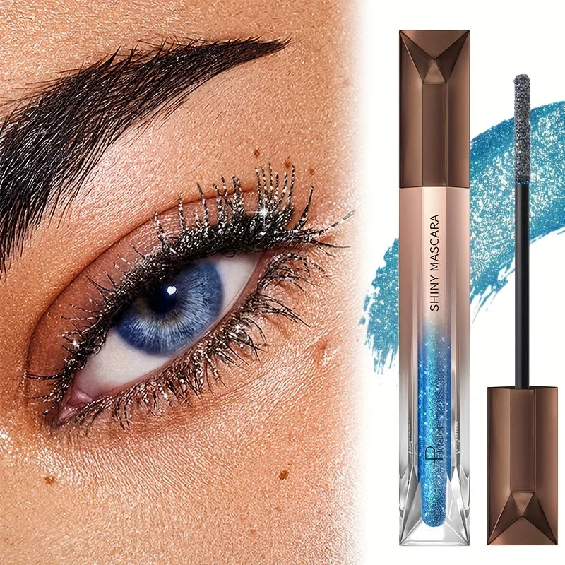 Mascara pailleté scintillant longue tenue waterproof anti-bavure diamant écrasé perlé effet flash fin