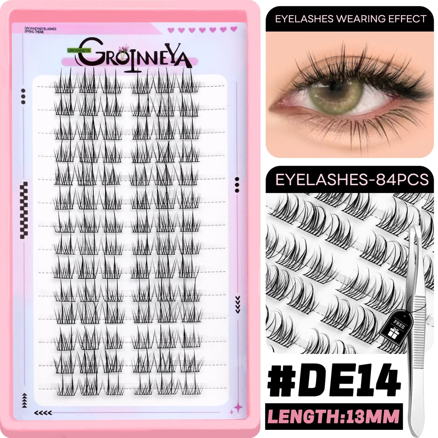 Grappes de cils DIY – Cils manga, multi-styles, effet naturel – Faux cils pour extensions et maquillage professionnel