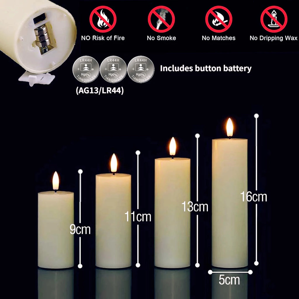 LED Flameless Flickering Candles Set (6–120 PCS) – Battery Operated Candles for Weddings & Events
