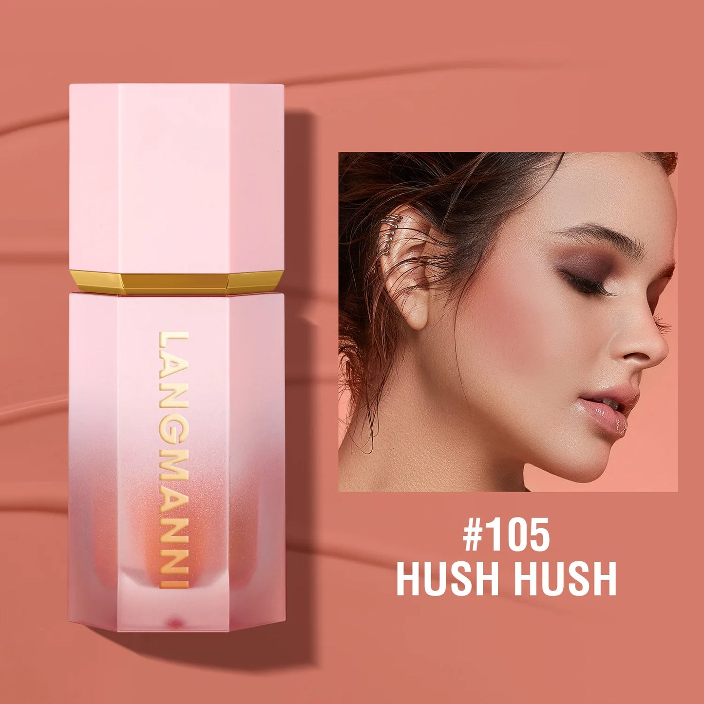 Blush 8 Couleurs — Teinte Joues Brillante, Blush Liquide Waterproof, Multi-usage pour Yeux et Lèvres, Stick Blush, Outil Beauté pour Femmes et Filles