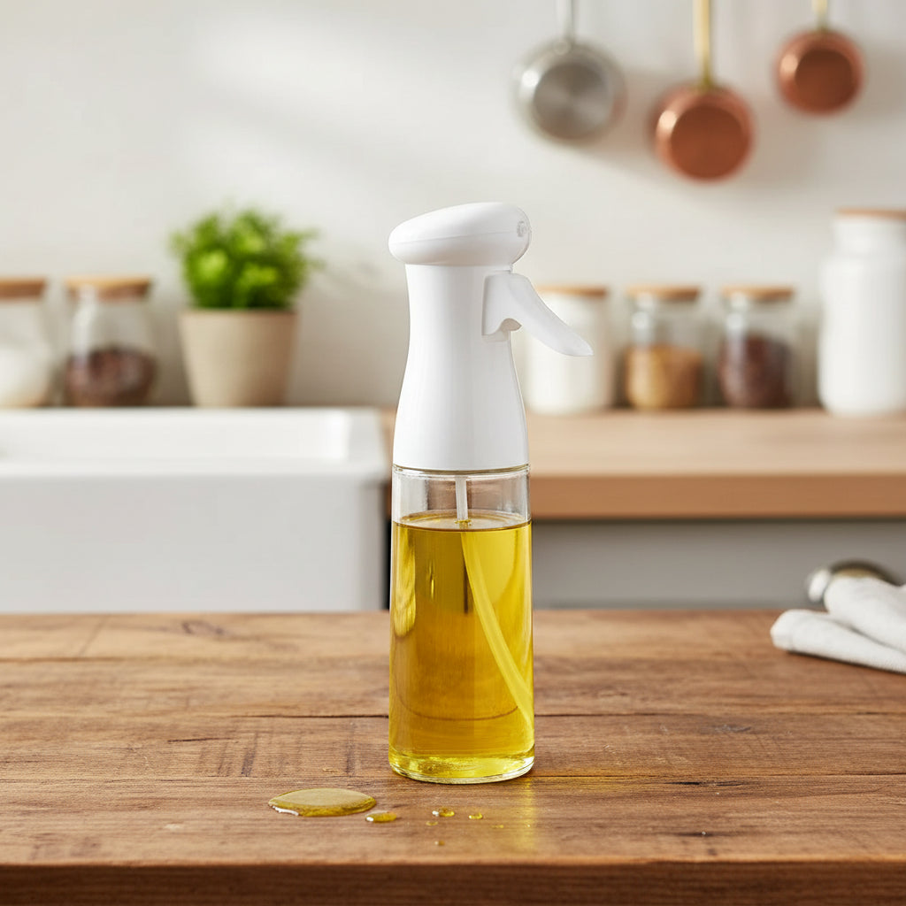 Reusable Olive Oil Sprayer Bottle – Food-Grade Oil & Vinegar Mist Dispenser for Cooking, BBQ & Kitchen Use
