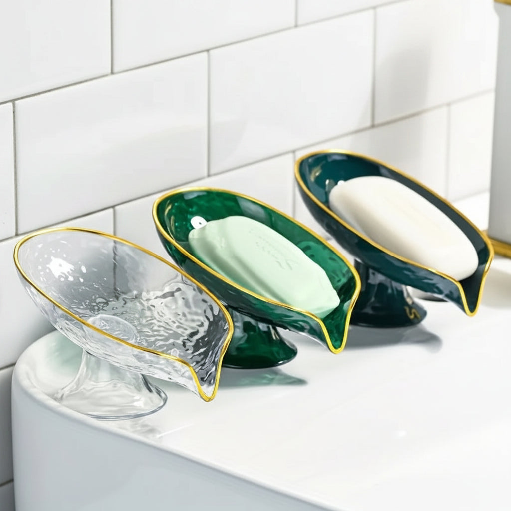 Oval Soap Dish with Drainage Holes – Bathroom Soap Holder Organizer