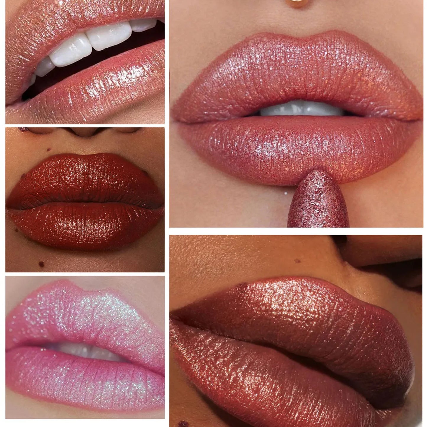 Rouge à lèvres scintillant résistant à l'eau, hydratant, durable, diamant, scintillant, glaçure, sexy, nude, scintillant, tube noir, maquillage, Jules, teinte, 256