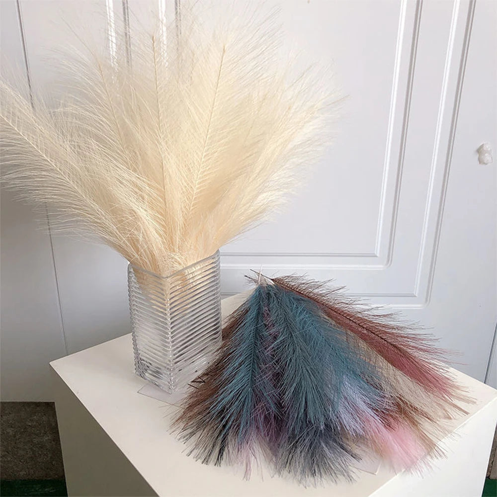 Artificial Pampas Grass Set – Fluffy Boho Decorative Reed Flowers