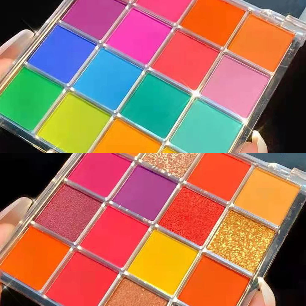 **« Palette fards à paupières 16 couleurs – Waterproof, mat et pailleté, longue tenue »**