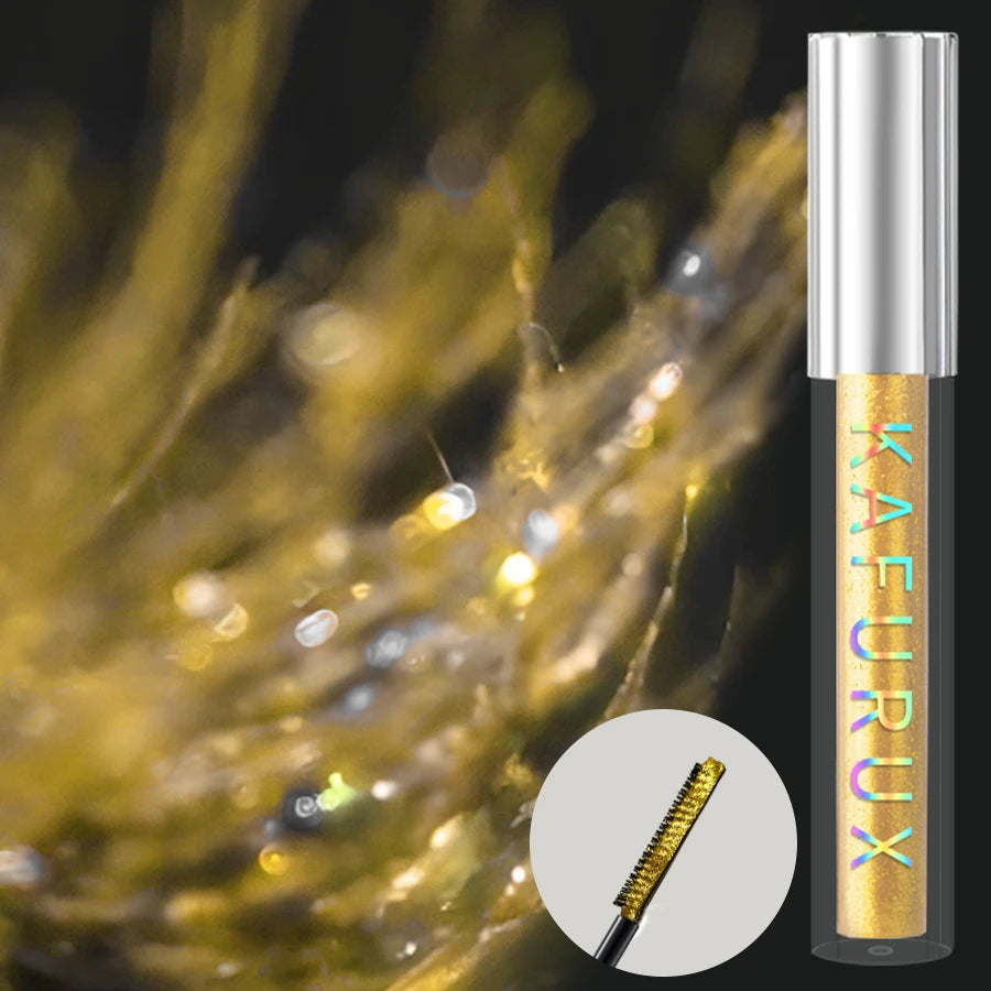 Mascara diamant pailleté waterproof séchage rapide volume et recourbant longue tenue yeux
