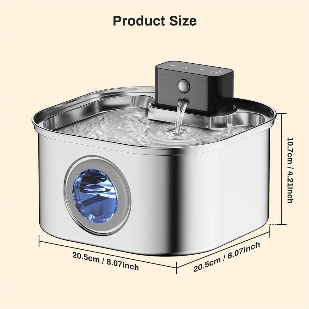 Rechargeable Smart Water Fountain for Cats & Dogs