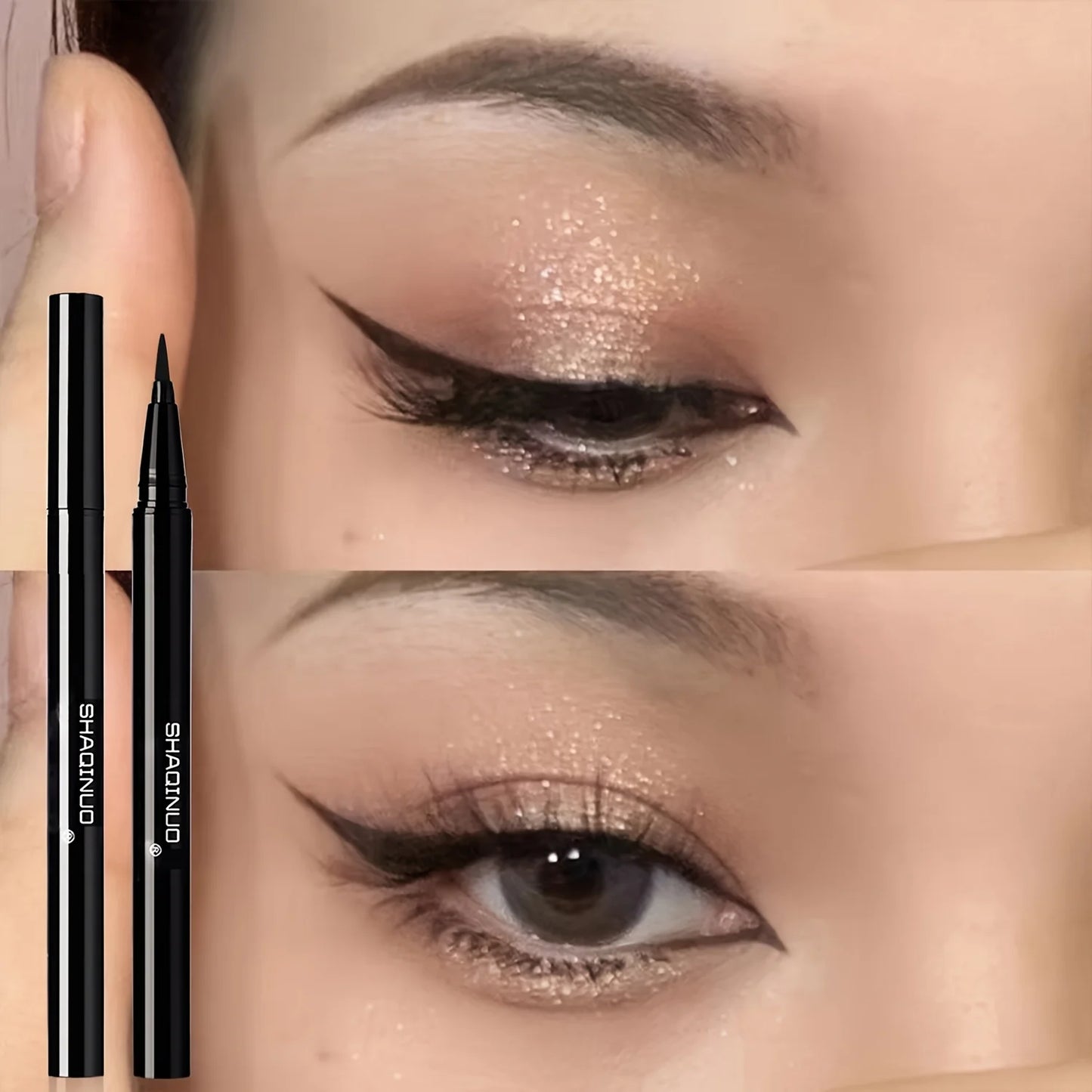 Set 5 eyeliners liquides waterproof, longue tenue, séchage rapide, résistants aux bavures, facile à appliquer sur les cils inférieurs
